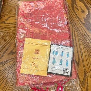 hot pink Floral Saree